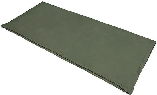 180X75Cm Ultralight Fleece Slaapzak - Legergroene Reizen - Volwassen Slaapzak van Deuter.
