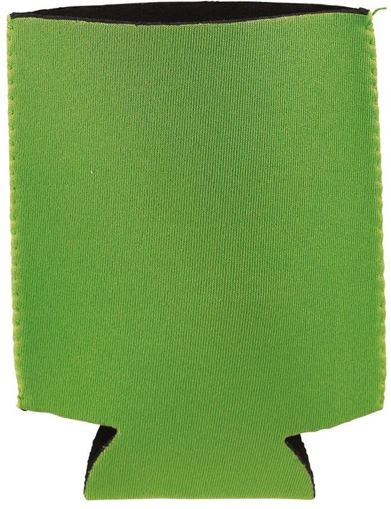 1x blikjes koeler / koelhoud hoesje / bierblik hoesje - lime groen - Frisdrank/bier blikjes koel houden van Kratki