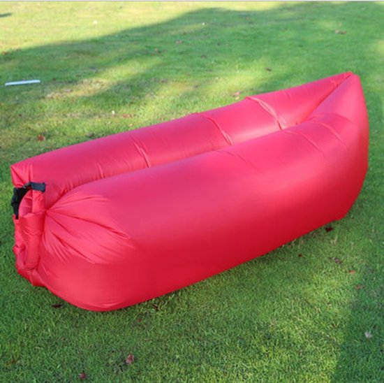 1x Opblaasbare Air Lounger – Draagbare Lazy Sofa, Zitzak en Luchtbed – Perfect voor Camping, Festival, Strand, Tuin en Muziekfestival – Lichtgewicht Opblaasbare Bank met Draagtas