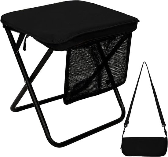 1x Ultralichte Campingstoel - Vouwstoel met Opbergtas en Schouderband - 510 g - 600D Oxford - max. 120 kg - voor Camping, Vissen en BBQ