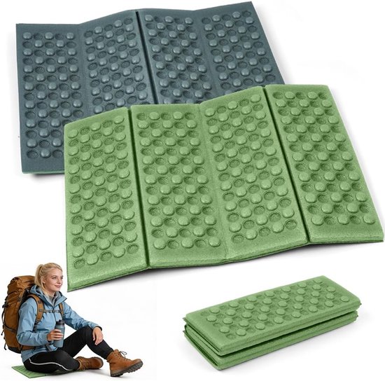 2-delig - Camp Isolatiemat - Campingmat - Buitenkussen - Reismat - Lichtgewicht en draagbaar - Waterdicht en isolerend - Duurzaam - Geschikt voor wandelen, picknicken en het bekijken van sportwedstrijden