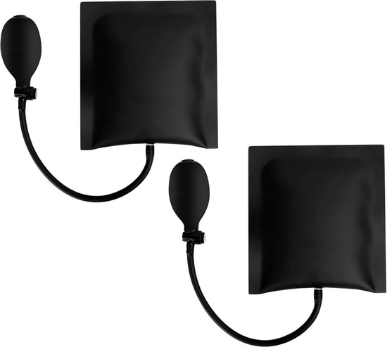 2-delig Luchtwigpomp Systeem - Opblaasbaar Hefkussen voor Deur- en Rameninstallatie - Autoreparatie Tot 200 kg - Compacte Wigvormige Zakken - Dubbele Afdichting - TPU Rubber van Merkloos