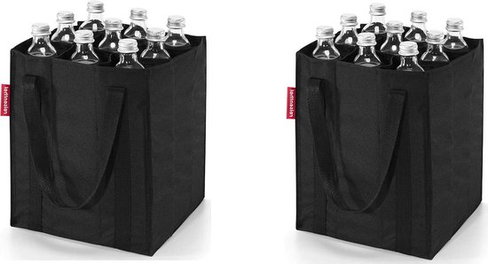 2-delige set flessendragers-flessentas zwart - handig voor onderweg - Reisenthel bottle bag van Reisenthel