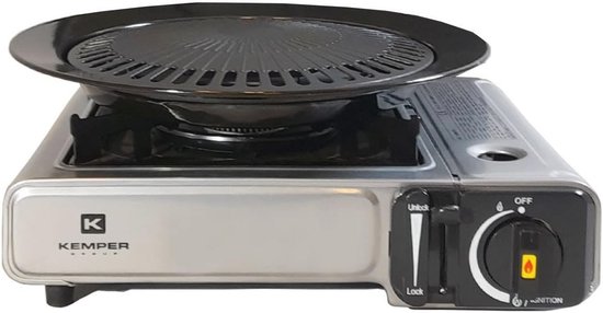 2-in-1 gasfornuis en campinggrillplaat 2200 W voor buiten koken van Croque Grill
