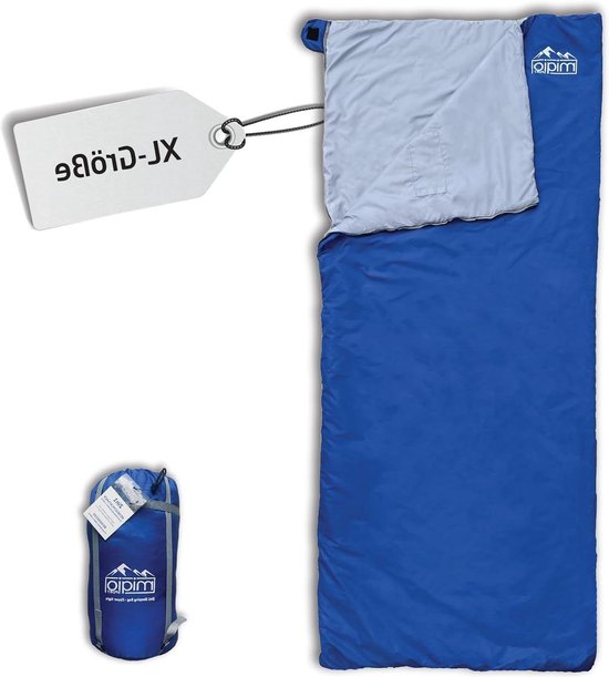 2-in-1 grote XL zomerslaapzak volwassenen compressiezak camping outdoor festivals dekenslaapzak XL reisdeken - koppelbaar van Merkloos