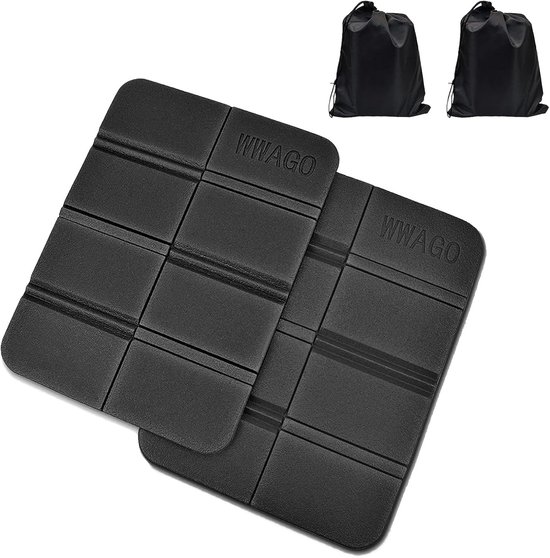 2 Pcs Vouwbare Foam Zitmat - Waterdichte Camping Zitkussen - Hiking Mat - Draagbare Zitpad - Mat met Draagtas - Thermisch Geïsoleerde Zitmat voor Buitenactiviteiten - Hiking - Reis - Picknick - Park van Louka's Essentials.