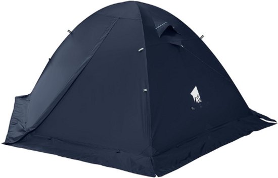 2-Persoons 4-Seizoenen Waterdichte Koepeltent - Aluminium Stokken - Lichtgewicht Kampeertent Voor Camping - Trekking - Reizen En Bergbeklimmen - Donkerblauw van Merkloos