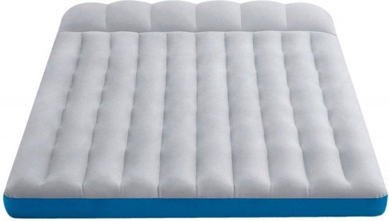 2 persoons luchtbed - Intex 67999 2 Persoons Kampeerluchtbed - kampeer luchtbed grijs/blauw 2 personen van Merkloos