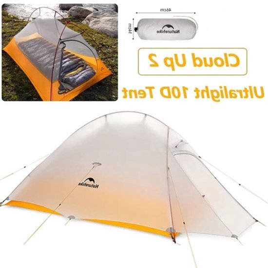 2-Persoons Tent – Ultralichte Tent – Lichtgewicht Tent – Backpack Tent – Waterdicht Tot 3000 Mm – Aluminium Stokken