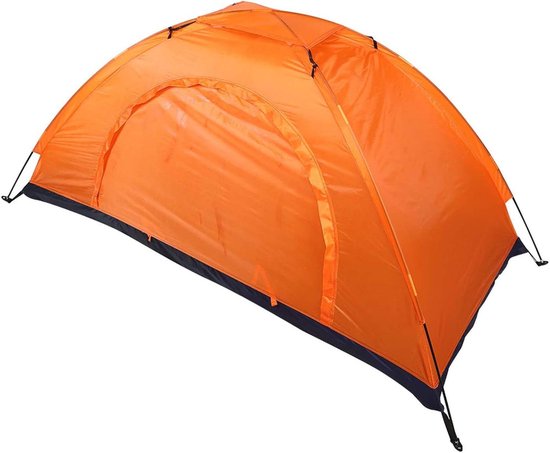 2-Persoons Tent - Waterdicht - Pop-up - Ultralicht - Buitengebruik - Kamperen, Vissen, Klimmen - Oranje van Merkloos