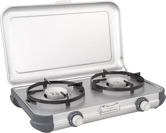 2-Pits Camping Gaskooktoestel – 4000 Watt – Windscherm – Inklapbaar – Met Slang en Regelaar