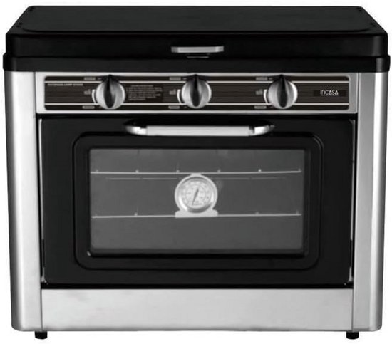 2-pits Camping Kooktoestel met Oven - Ideaal voor Buiten Koken en Grillen van Merkloos