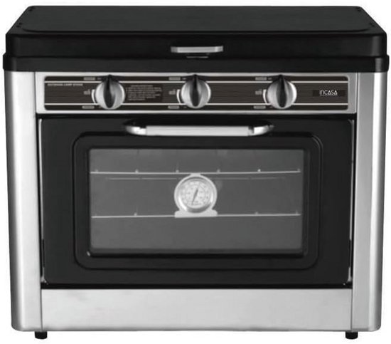 2-pits combi-oven met kookplaten voor camping van Campart Travel