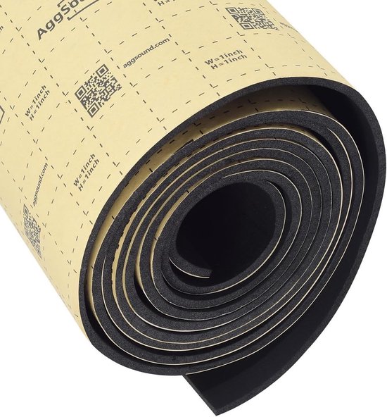 2 Rollen 4mm Geluidsisolatiemateriaal Zelfklevend 280×40cm | Isolatiematten voor Auto's | Geluidsdemping en Warmte-isolatie (2.23㎡)