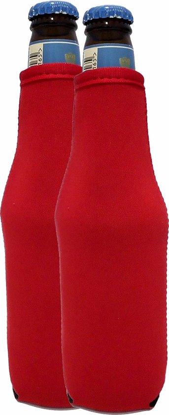 2 st. Bierfles koelhoud hoes - flessen koel houder - bierfles - Rood van Acrimo