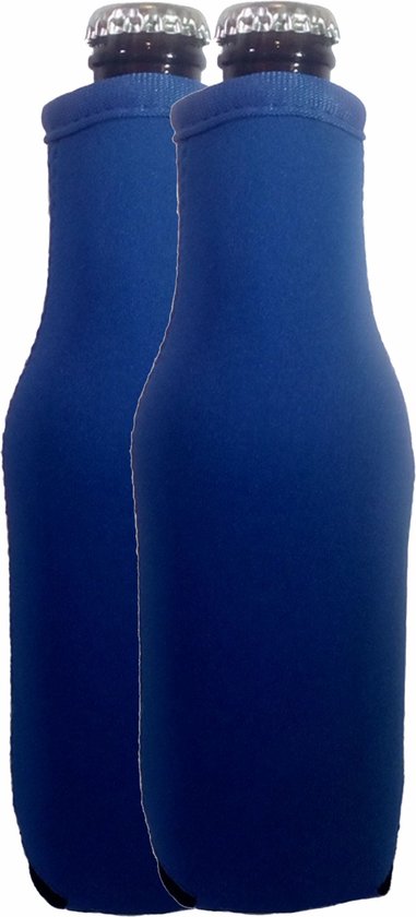 2 st. flessen koel houder - bierfles - bierfleshouder - Navy Blauw van Blumtal