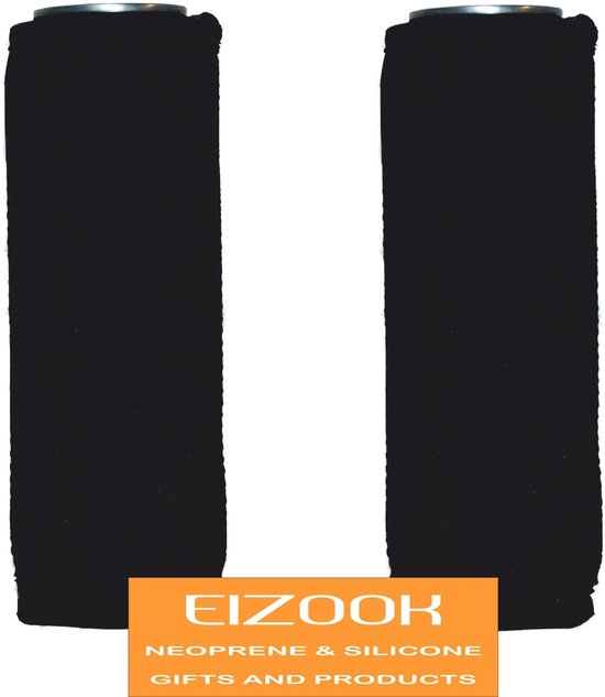 2 st. Koelhoud blik hoes 50cl - zwart - blik koelhoud hoes van Benson