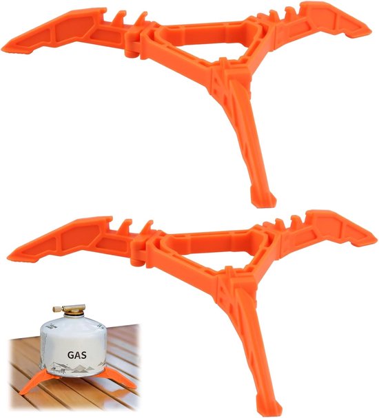 2 Stks Gas Canister Stand Statief, Opvouwbare Camping Kachel Stand, Gasfles Houder voor Outdoor Koken, Draagbare Brandstof Canister Stabilizer voor Wandelen Picknick Backpacken en Stabiele Koken