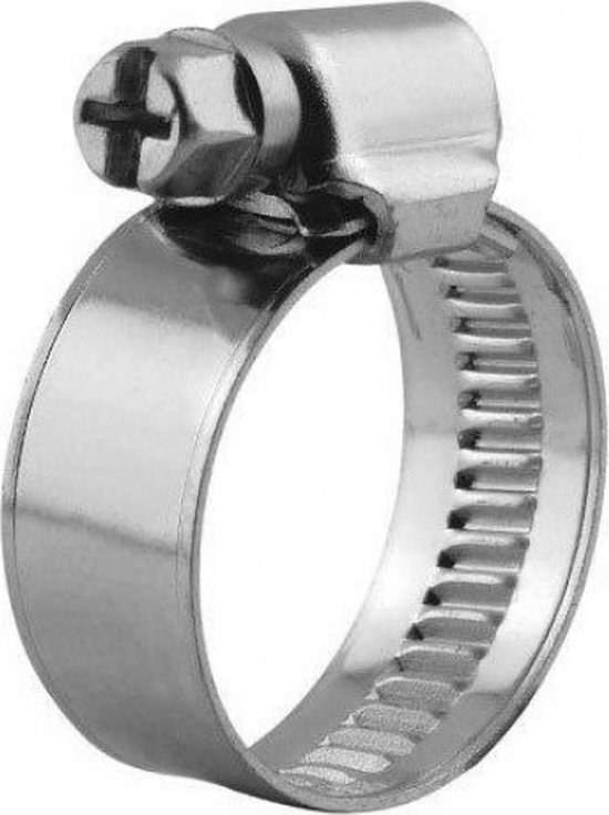(2 STUKS)  130-150 SLANGKLEM BAND 12MM RVS-A2 (AISI 304) (W4) DIN 3017 van Merkloos