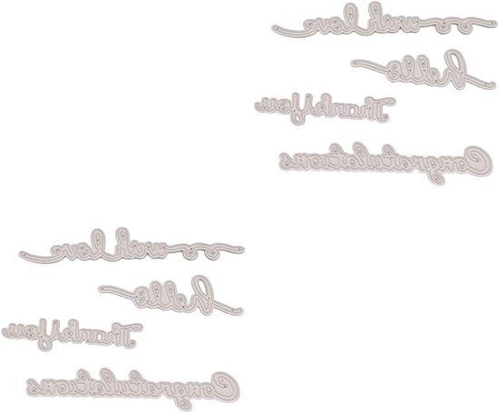 2 Stuks Bedankkaartje Embossing Script Sterven Scrapbooking-stencils Stencils Voor Het Maken Van Kaarten Woorden Stencils Maken Stansvormen Om Te Maken Bedankt Snijdend Mes Reliëf