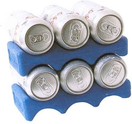 2 Stuks blauwe koelelementen voor frisdrank/bier blikjes van Blokker