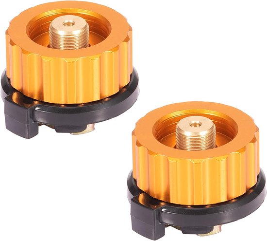 2 stuks Camping Stove Connector Gas Bottle Adapter Split Type Furnace Converter voor Butaan Canister naar Schroef Gas Cartridge van Merkloos