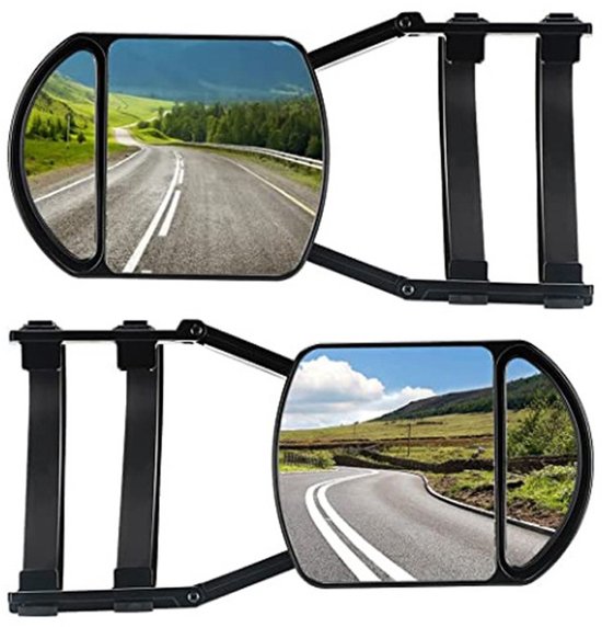 2 stuks Caravan-sleepspiegels universele vleugelspiegelverlengingen voor auto's, verstelbare vleugelspiegels voor auto's/caravans, veilig, universeel paar