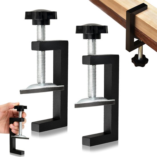 2 stuks - klem - Klemmen - G-klemmen - Verstelbare tafelklem - Kleminrichtingen - Tafelklemmen - Zware klemmen - Bevestigingsgereedschap voor houtbewerking - Koolstofstaal - Geschikt voor houtbewerking, doe-het-zelf en lassen
