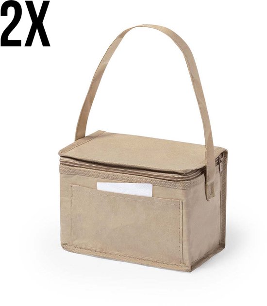 2 stuks - Koeltas - Lunchtas - Koeltasje lunch - Isolatie - Volwassenen - Dames - Heren - Gerecycled - Papier - Aluminium van Merkloos