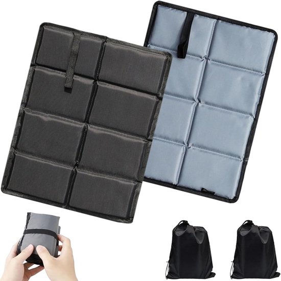 2 stuks opvouwbare schuimrubberen mat, vouwmat outdoor, vouwmat camping, vouwmat outdoor met draagtas, voor outdoor, stadion, picknick