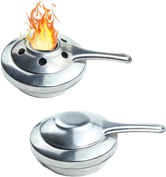 2 Stuks Pastbrander Draagbaar, Fondue-brander roestvrij staal, Alcoholkooktoestellen, Draagbare Fondue-Brander, voor Fondue, Camping, Wandelen, Koken, Thee Koffie Warme Drank Kachel