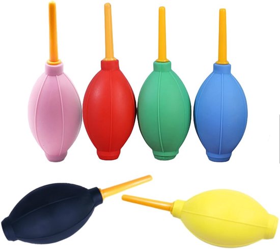 2 stuks raketblazer - rubberen blaasbalg - geschikt voor cameralensstofverwijderingsset - geschikt voor sensorreiniging, wimperverlenging, stofverwijdering, luchtpomp - plastic licht - bubbelluchtpomp - groen, blauw, roze, zwart, rood, geel van KssFire