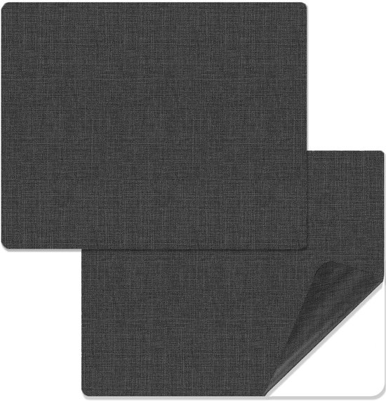 2 stuks reparatiepatch voor stoffen, zelfklevende reparatiepatch voor canvas, 11x8 inch, waterdichte reparatiepatch voor stoffen, linnen en canvas voor banken, tenten, meubels en luifels (zwart)