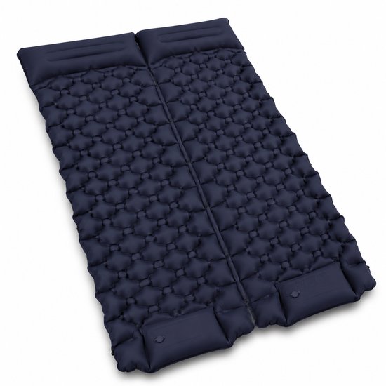 2 Stuks Slaapmat met Ingebouwde Pomp - Camping Luchtbed - Donkerblauw
