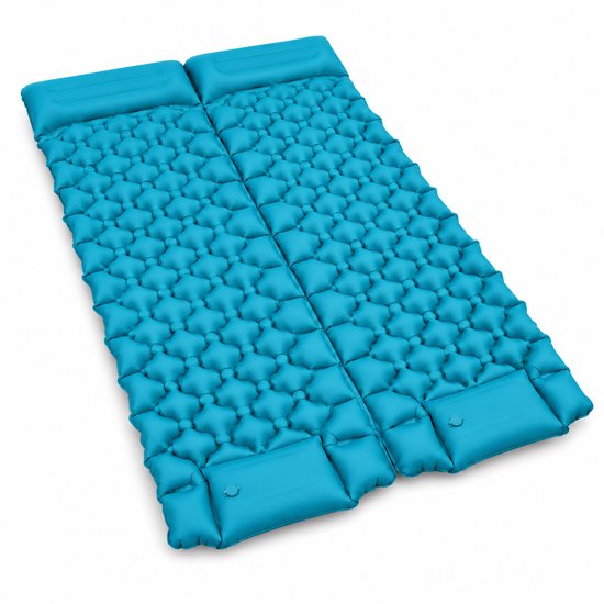2 Stuks Slaapmat met Ingebouwde Pomp - Camping Luchtbed - Donkerblauw