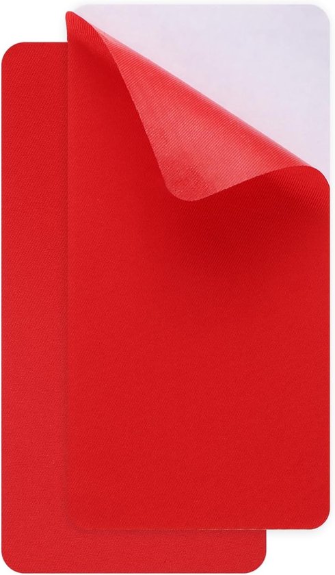 2 Stuks Zelfklevende Reparatiepatches Stof Waterdicht - Voor Jassen, Tenten en Slaapzakken (Rood) van Merkloos
