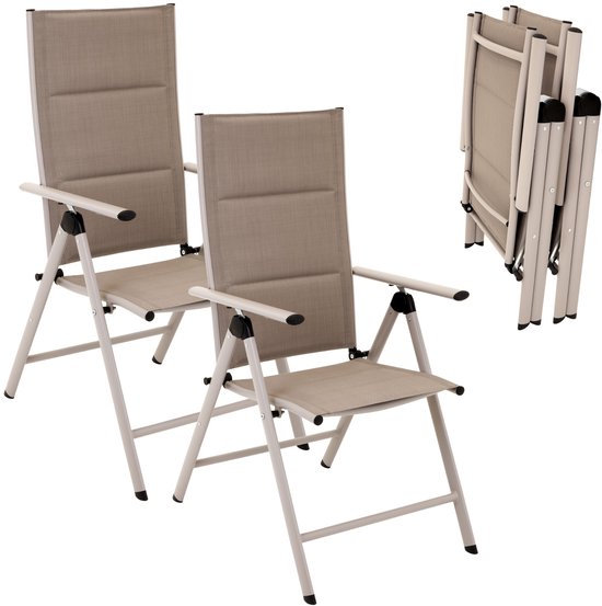 2 x OPVOUWBARE tuinstoel, kampeerterrasstoel voor in de tuin van Merkloos