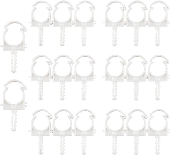 20 stks Witte Klemmen PVC Pijpklemmen Met Pin,25mm PPR Pijpklemmen Pijpklemmen Buis Clips Enkele Scharnier Pijpklemmen
