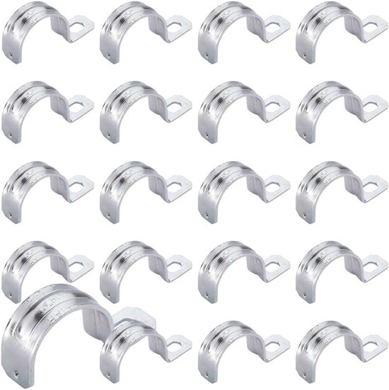 20 Stuks U-vormige Slang- en Pijpklemmen voor het Bevestigen van Kabels en Slangen, Geschikt voor Plastic en Rubber Hoses, 1 Inch