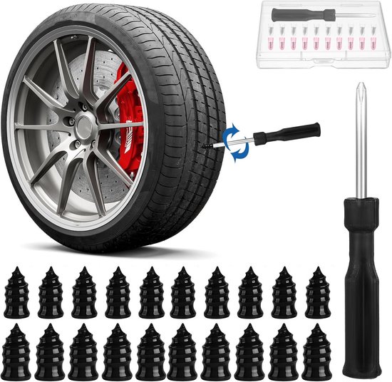 20 Stuks Universele Banden Reparatie Set - Voor Auto, Motor & Fiets van WarenhuisTHUIS