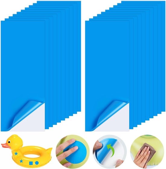 20 Stuks Zelfklevende Vinyl Reparatie Patches voor Zwembaden, Spa's en Opblaasbare Producten