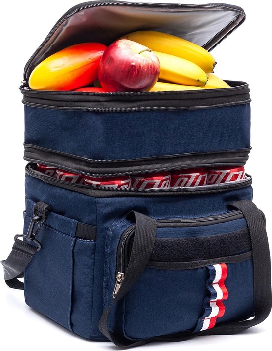 20L waterdichte koeltas met goede isolatie Koeltas Koelbox Picknicktas voor kamperen en wandelen (vintage blauw) van LifeGoods