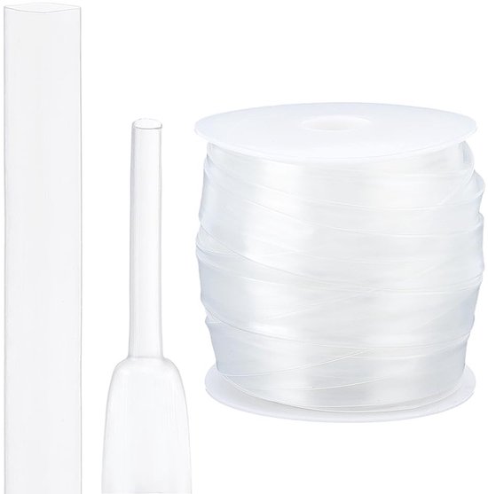 20m PE krimpbuis voor kabelbescherming, 17,5 mm brede isolatiekrimpbuis voor elektrische reparatie en draadverbindingen, helder en duurzaam