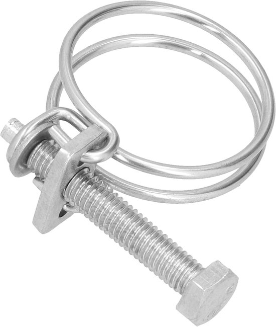 20Pcs Double Wire Hose Clamp, Adjustable 201 Stainless Steel Hose Clamps, Anti Corrosion Wire Hose Clamp(25-29mm) van Glarks