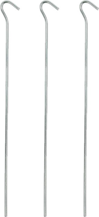 20x Stuks grondpennen/tentharingen metaal halfrond 30 cm - Kampeer artikelen voor tent of windscherm van Insorti
