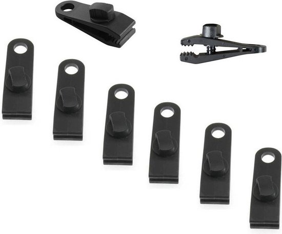 20x Zeilklemmen / zeilclips van kunststof - dekzeil / afdekzeil klemmen van Benson
