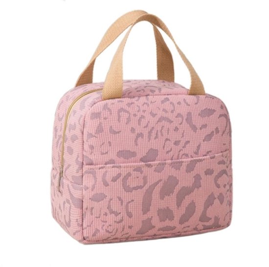 23×14×20cm Inktpatroon Isolerende Lunchtas - Roze - Herbruikbare Waterdichte Aluminiumfolie Tas voor Kantoor, Fitness & Reizen van Merkloos