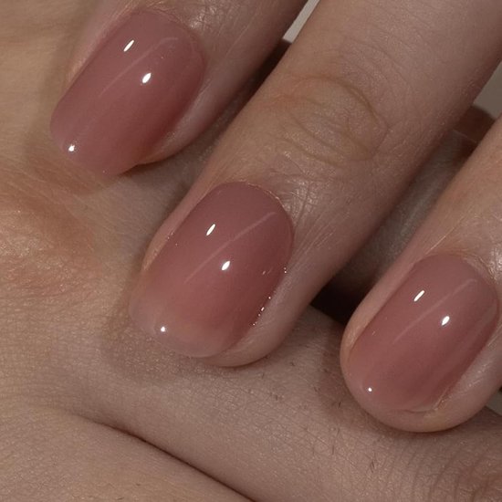 24 Stuks Press On Nails, Korte Square, Roze - Salonkwaliteit Soft Gel Nagels voor Plakken, Natuurlijk Draggevoel & 1-3 Weken Houdbaarheid