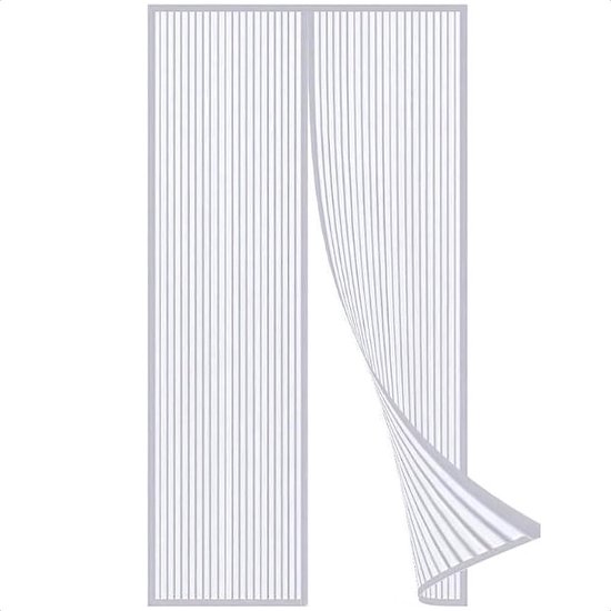 24Supply - Magnetisch Vliegengordijn - 210 x 90 - Wit - Anti muggen - Deurhor - Hordeur - Insectenhor - Luxe Deurhor Magnetisch - Horgordijnen - Lamellenhor - Deurgordijn van 24Supply