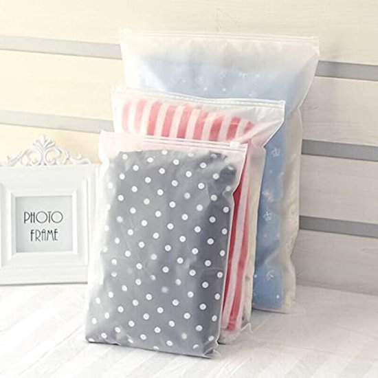 25 Stuks Reiszakken met Ritssluiting - Waterdicht en Ruimtebesparend voor Kleding en Accessoires van Merkloos